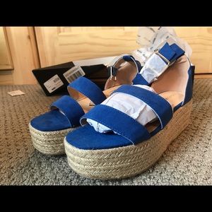 Fashion Nova Royal Blue wedge/sandal